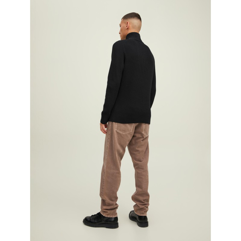 JACK & JONES Perfect Half Zip Strik - Sort