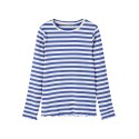 NAME IT Kids Langærmet Slim Top Med Striber - Dazzling Blue