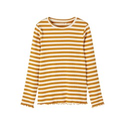 NAME IT Otribe Langærmet Slim Bluse - Inca Gold