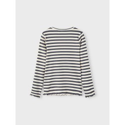 NAME IT Nkfotribe Langærmet Slim Top - India Ink