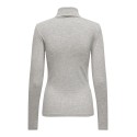 ONLY Luna Uld Rullekrave Bluse - Light Grey Melange