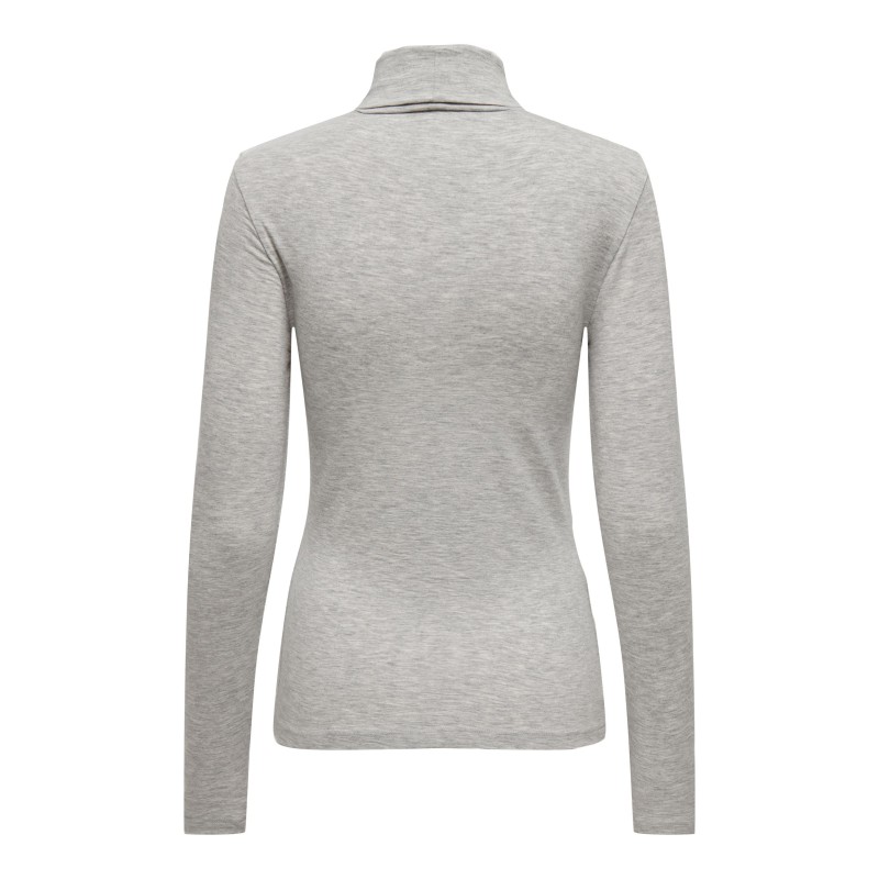 ONLY Luna Uld Rullekrave Bluse - Light Grey Melange