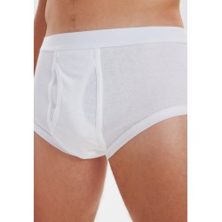 JBS Klassisk Bomuld Briefs Underbuks Med Gylp - Hvid