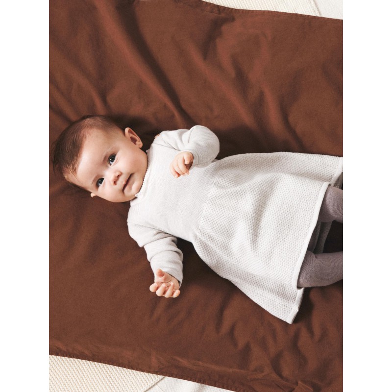 NAME IT Baby Solli L/S Strik Kjole - Peyote Melange