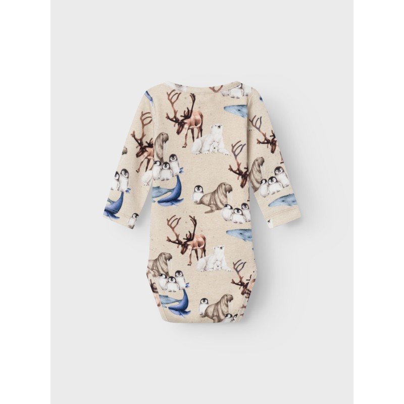 NAME IT Sewan Langærmet Body - Peyote Melange