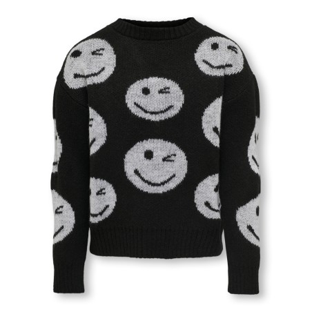 KIDS ONLY Wink Langærmet O-Neck Knt - Sort