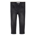 NAME IT Mini Salli Slim Fleece Jeans - Sort Denim