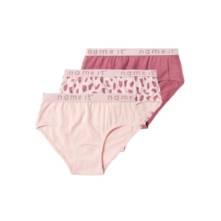 NAME IT Mini Trusser 3-pak - Strawberry Cream