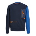 JACK & JONES JUNIOR Jcoactiv3 Block Sweat Crew Neck Os Junior - Navy Blazer