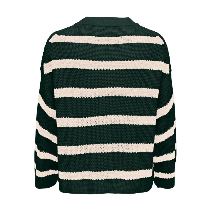 JDY Justy Langærmet Stripe Pullover Knt - Scarab