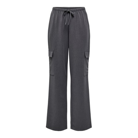 ONLY Verena Mw Pull-Up Str Cargo Pnt - Medium Grey Melange