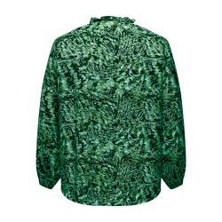 ONLY CARMAKOMA Elvira Langærmet String Top Aop - Green Bee