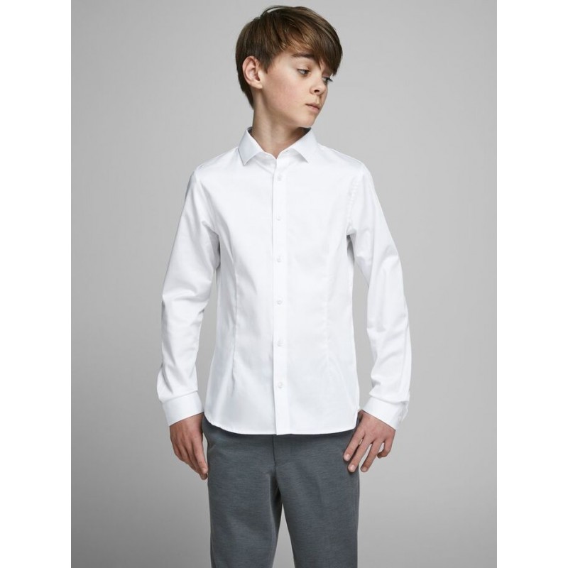JACK & JONES Junior Slim Fit Skjorte Med Stretch -  Hvid