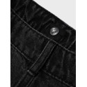 LMTD Liza Brede Lavtaljede Cargo Bukser - Black Denim