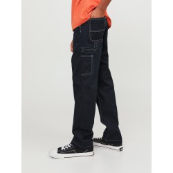JACK & JONES Junior Karl Contrast Cargo Bukser - Sort