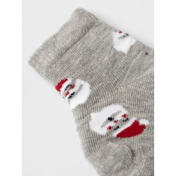 NAME IT Richristmas Sock - Grey Melange