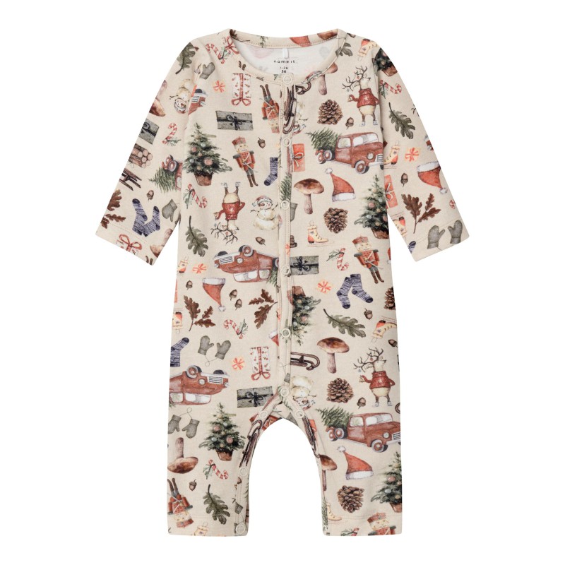 NAME IT Baby Riccas Jule Nattøjssæt - Peyote Melange