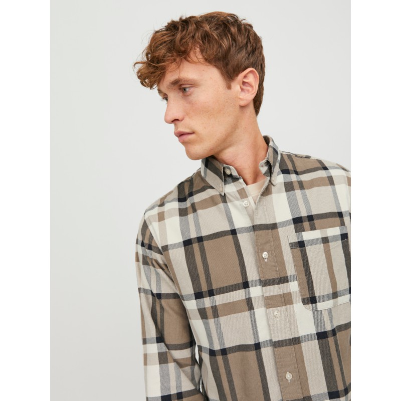 JACK & JONES Jprblubrook Cord X-Mas Shirt Langærmet Ch Ln - Pelican