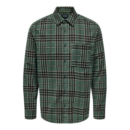 ONLY & SONS Leo Corduroy Skjorte Regular - Cilantro