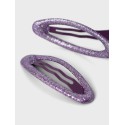 NAME IT Nkfacc-Reda 2P Glitter Hairclips - Grape Juice