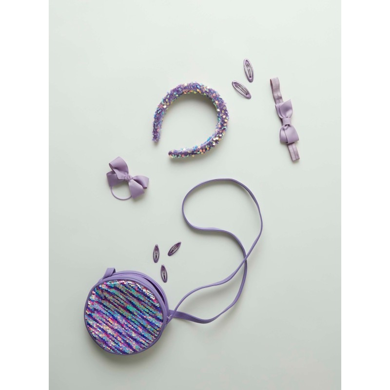 NAME IT Nkfacc-Reda 2P Glitter Hairclips - Grape Juice