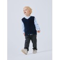 NAME IT Mini Ruso Strik Slipover Vest - Dark Sapphire