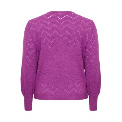 FRANSA PLUS Pullover Med Glimmer - Sparkling Grape