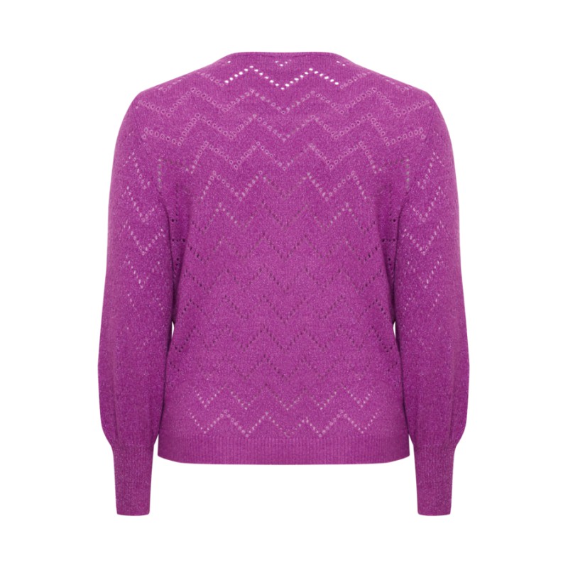 FRANSA PLUS Pullover Med Glimmer - Sparkling Grape