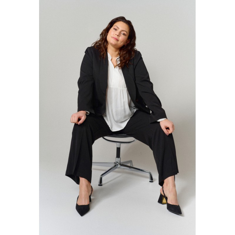 FRANSA Straight Fit Stretch Bukser - Sort