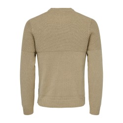 ONLY & SONS Onsal Life Reg 7 Crew Knit Bf - Chinchilla