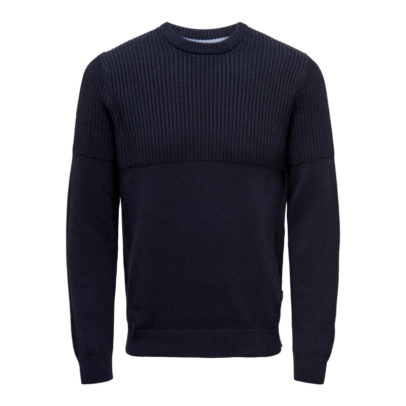 ONLY & SONS Sal Life Strik Trøje - Dark Navy