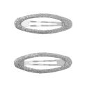 NAME IT  2-Pak Click Glimmer Hårspænder - Silver Colour