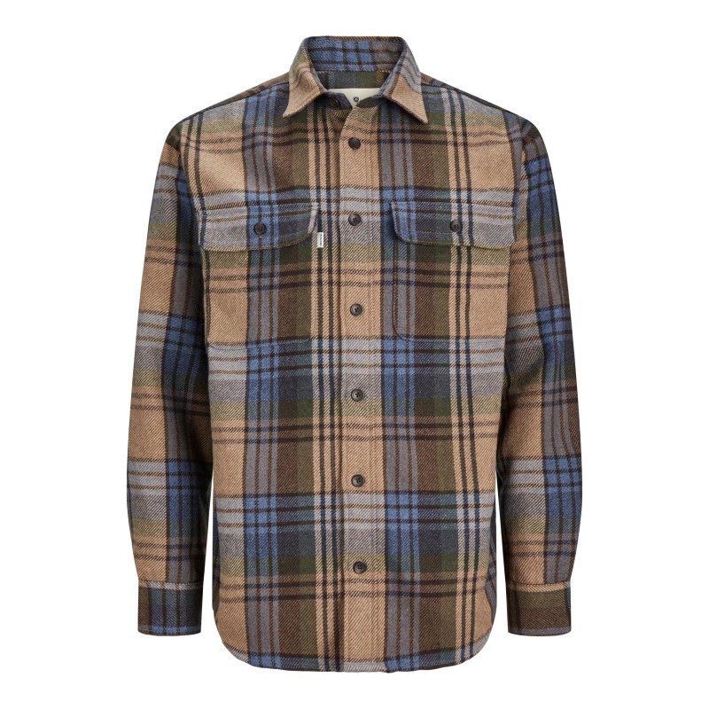 JACK & JONES Relaxed Fit Overshirt - Toffee