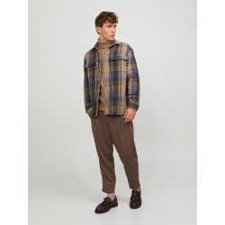 JACK & JONES Relaxed Fit Overshirt - Toffee