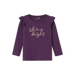 NAME IT Mini Ruddie L/S Top - Plum Purple