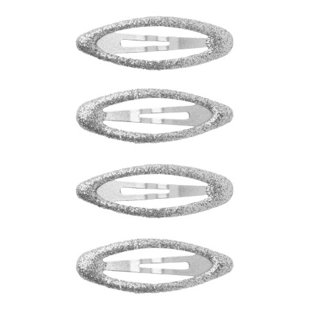 NAME IT 4-Pak Glimmer Click Hårspænde - Silver Colour
