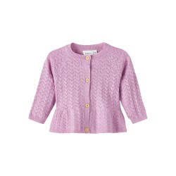 NAME IT Baby Remille Langærmet Strik Cardigan - Lavender Mist