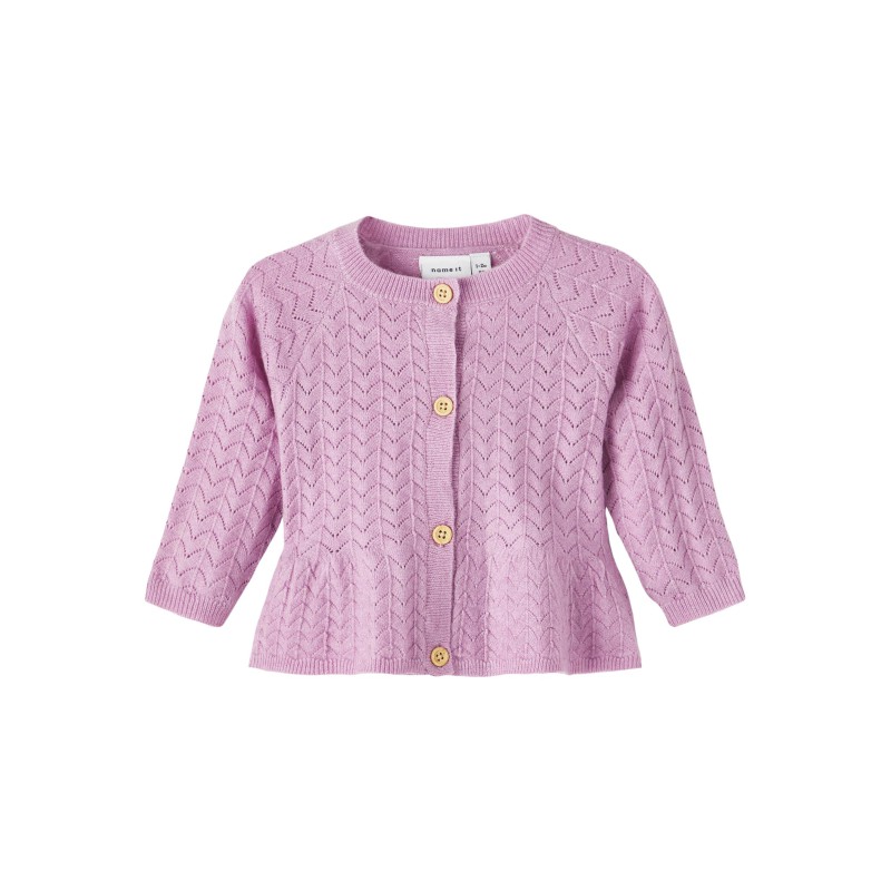 NAME IT Baby Remille Langærmet Strik Cardigan - Lavender Mist