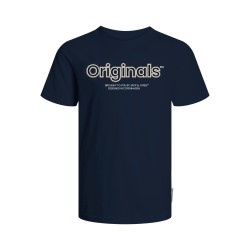 JACK & JONES JUNIOR Jorlakewood Branding Tee Kortærmet Bf Junior - Navy Blazer