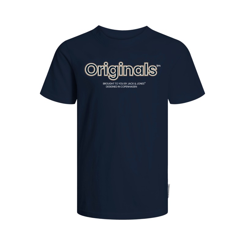 JACK & JONES JUNIOR Jorlakewood Branding Tee Kortærmet Bf Junior - Navy Blazer