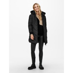 JDY Skylar Lang Dynejakke - Sort