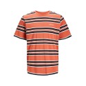 JACK & JONES Junior Hays Stripe T-shirt - Ginger