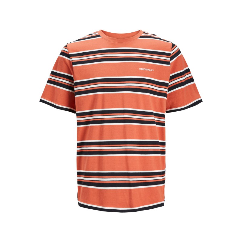 JACK & JONES Junior Hays Stripe T-shirt - Ginger
