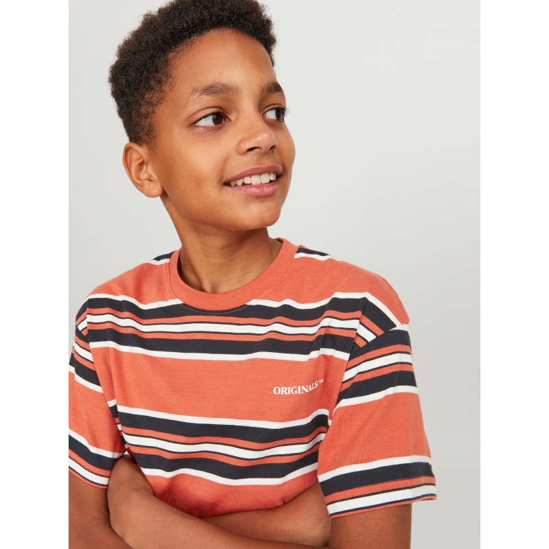 JACK & JONES Junior Hays Stripe T-shirt - Ginger