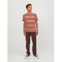 JACK & JONES Junior Hays Stripe T-shirt - Ginger