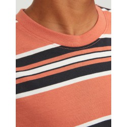 JACK & JONES Junior Hays Stripe T-shirt - Ginger
