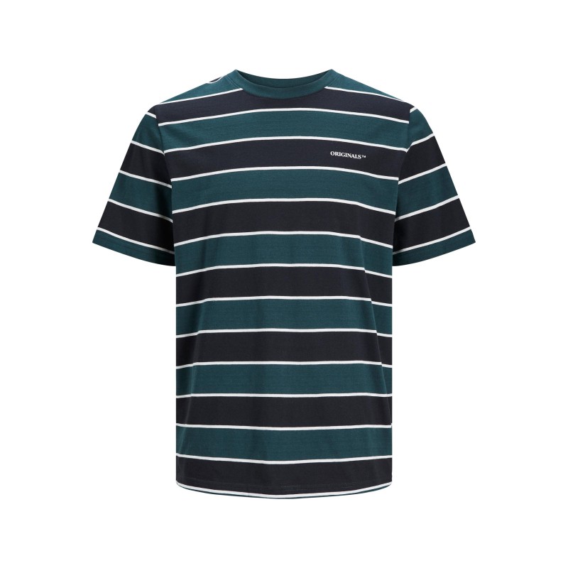 JACK & JONES Junior Hays Stribet T-shirt - Sort