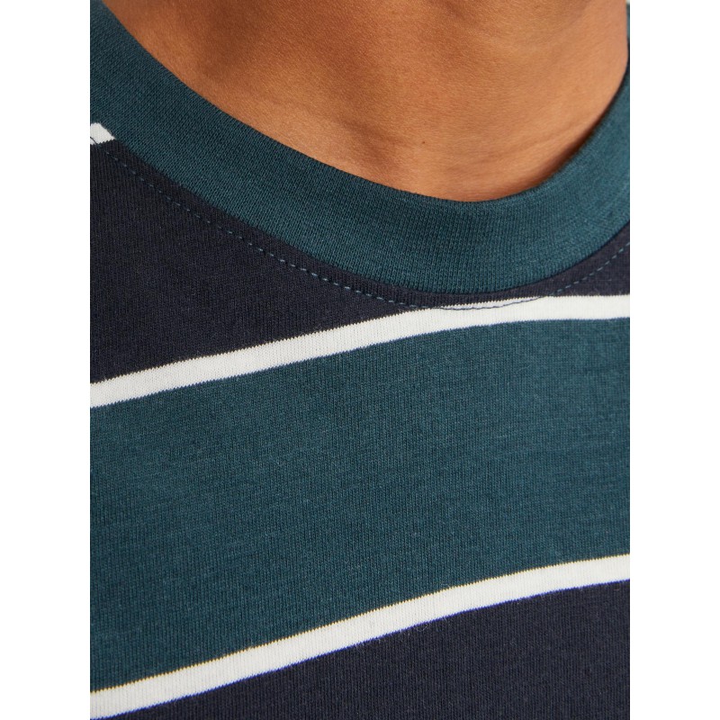 JACK & JONES Junior Hays Stribet T-shirt - Sort