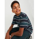 JACK & JONES Junior Hays Stribet T-shirt - Sort