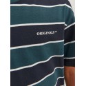 JACK & JONES Junior Hays Stribet T-shirt - Sort